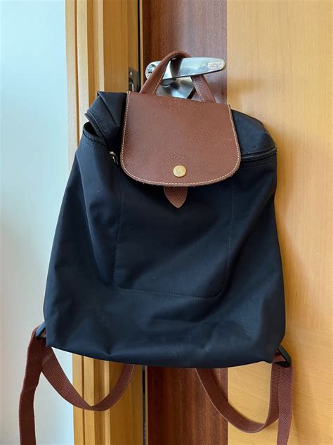 longchamp le pilage original backpack black